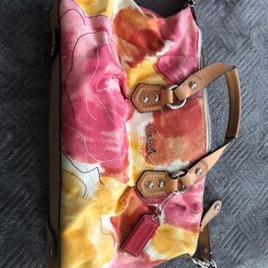 Coach poppy canvass bag